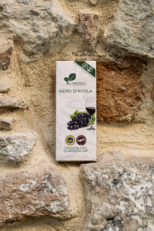 CIOCCOLATO DI MODICA 100gr.- Nero d'Avola